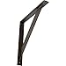 Ekena Millwork BKTMTR Steel Bracket Traditional, 2"W x 18"D x 18"H, Antiqued Brass
