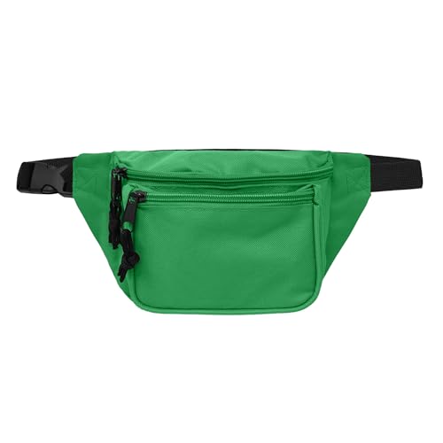 DALIX 3 Pocket Fanny Pack Money Pouch Concealer (Green)