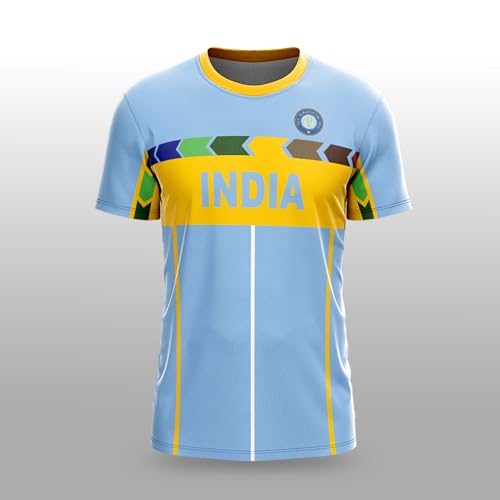 Image of YOURJERSEY India World Cup Jersey Collection 1992-2025 | Customised Cricket Jersey with Name & Number | Sizes 2Y to 4XL | Men, Women & Kids | Breathable Sportswear for Fans T-Shirt