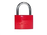 Cuff Lock Handcuff Key Padlock - Red Finish