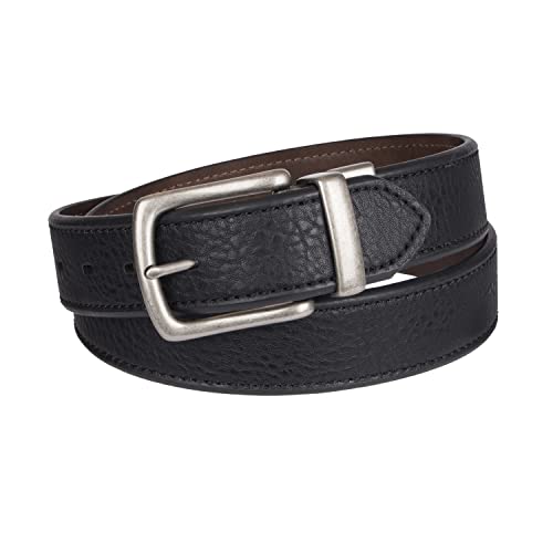 Image of Levi's Leather Men's Levis 40Mm Reversible Belt With Brushed Silver Buckle
