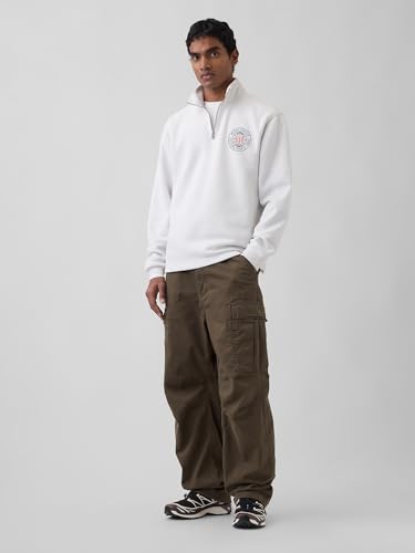 Image of Gap Men Printed Standard Fit Collared Neck Full Sleeve Sweatshirt