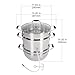 VINEYARD Deluxe Stainless Steel Steam Juicer & Roaster Set - Induction Friendly, Tempered Glass Lid, Cool-Touch Handles, 8 Quart Capacity
