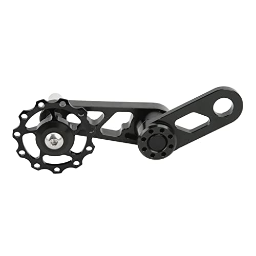 tomvorks Single Speed Chain Tensioner Aluminum Alloy Bike Chain Stabilizer for Folding Bikes (Black)