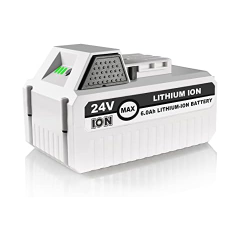 Moccdor 6.0Ah 24V Replacement Li-ion Battery for Snow Joe + Sun Joe iON+ 24V Series Cordless Power Tools, Compatible with Snow Joe 24VBAT-LTX 24VBAT-LTW 24VBAT-LTE 24VBAT 24V-X2-SB18 24VBAT-XR Cover