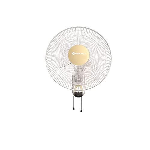Bajaj Midea BW07 400 MM Wall Mount Fan | Wall Fan for Kitchen & Home | Silent Operation | Full Copper Motor | Overload Thermal Protector | 2-Yrs Warranty 【White】