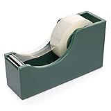 Alfion Desk Adhesive Tape Dispenser | Small Refillable Dispenser for Office, Home, or School (Sage...