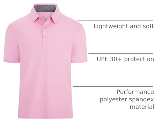 Image of ZITY Mens Golf Shirt Short Sleeve Athletic Casual Work Collared Polo Tshirt