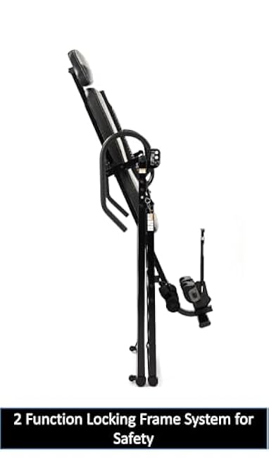 Deluxe Inversion Table with Ajustable Heat and Vibrating Massage Lumbar Pad and 300 lb Weight Capacity