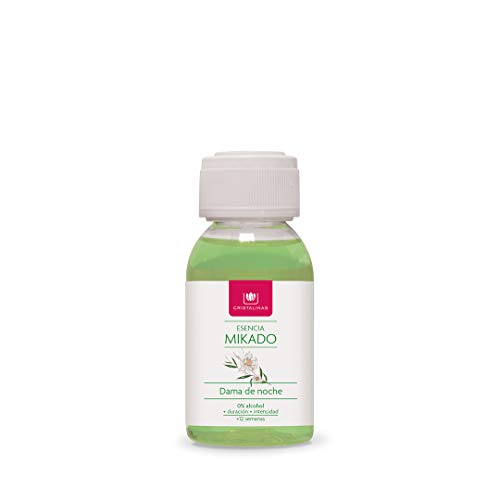 CRISTALINAS. Recambio ambientador Mikado. 0% Alcohol. Mas de 12 semanas de duración. 100ml. Aroma Dama de Noche (Recambio)