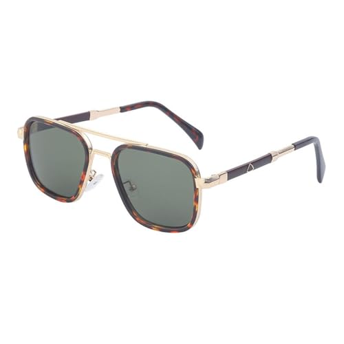 Lunettes de soleil de luxe vintage de forme carrée avec verres anti-lumière bleue