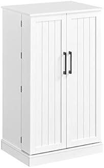 Yaheetech Kitchen Pantry Storage Cabinet, 41" Pantry Cabinets with Doors and 6 Adjustable Shelves, Freestanding Pantry Cupboard for Kitchen, Dining Room, Living Room, Small Place, White