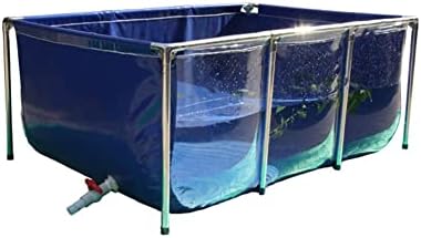 Large Aquarium Tank for Koi & Goldfish - Durable PVC Canvas Liner, Sturdy Steel Frame, Clear Viewing Window, Easy Assembly - Perfect Outdoor Pond Solution