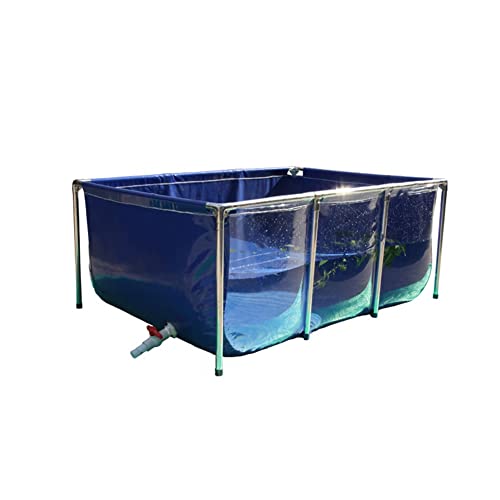 Groß PVC-Leinwand Aquarium, Fische & Wassertiere Teich, Stahlrahmen, Klares Sichtfenster, Leicht Zu Montieren – Bild 3