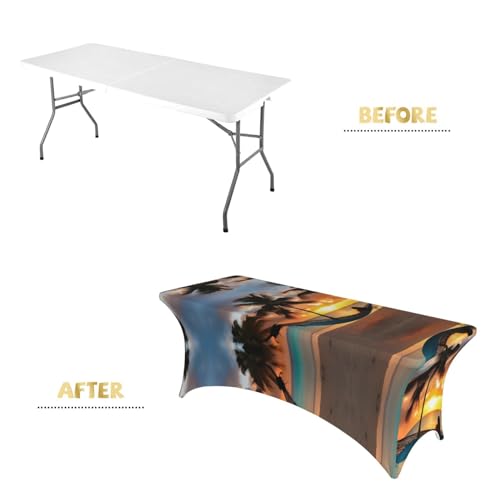 Nappe rectangulaire extensible 1,8m pour cacher une table usée