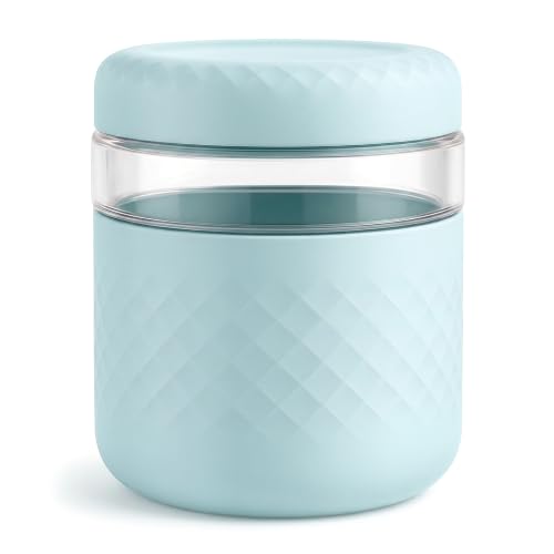 Image of 32 oz /4 Cup Glass Lunch Bowl Container with Lid, Leak & Spill Proof