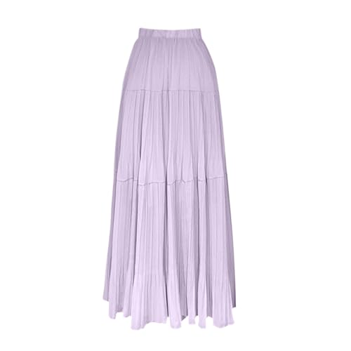 Elegant Maxi Skirts for Women 2025 Ruffle Long Flowy Swing Chiffon Elastic Waist Tiered A Line Skirt Loose Fit