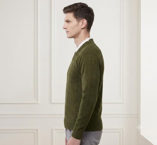 Image of Pivl Men's V Neck Winter Solid Sweater - Warmth and Style for The Season