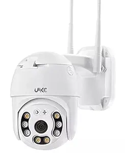 JNKC Full HD Wi-Fi Outdoor Security Camera with Adapter, View Remote Auto Tracking 360 degree Rotation Smart Motion Detection Alarm Alert, 12MP 8 LEDs Zoom. (PTZ)