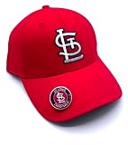 St. Louis Baseball Hat Classic Edition Team Logo MVP Structured Adjustable Cap (Red)