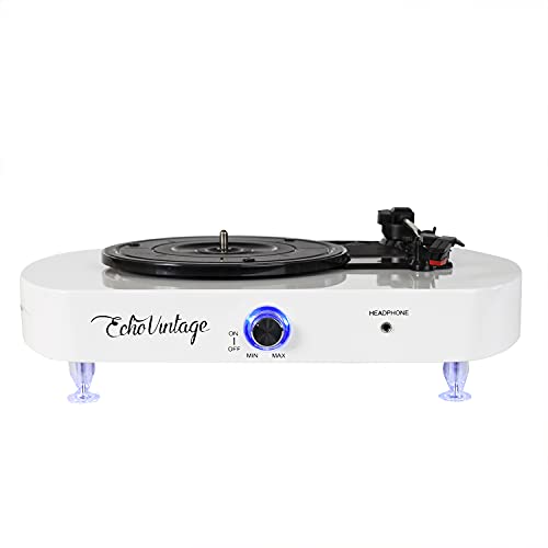 Vitrola Toca Discos Luminous White com Iluminação de LED Echo Vintage