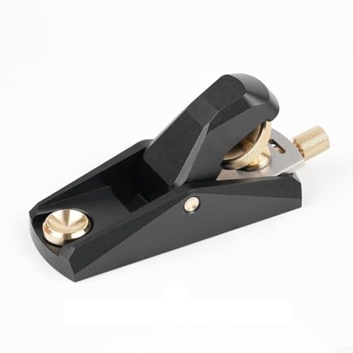 Pialla a blocco ad angolo basso con bocca regolabile, pialla manuale in lega di alluminio per lavorazione del legno fai da te, modelli in miniatura e rifilature (compatta, leggera, (A)
