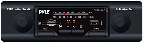 Pyle PLR14MPF In-Dash AM/FM-MPX MP3 Shaft Style Dual Knob Radio with USB/SD Card