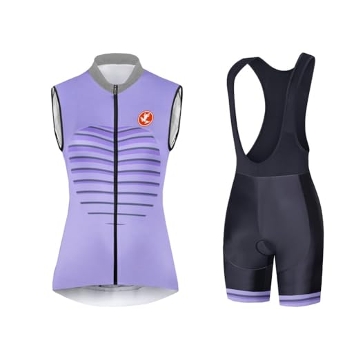 UGLY FROG Cycling Jersey Set Road Bike Sleeveless Jersey Zipper Pokcet Bib Shorts with Padded, Cycling Clothing Vest kit