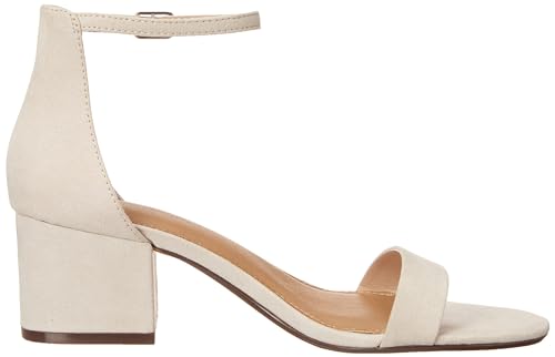 Image of Amazon Essentials Women's Two Strap Heeled Sandals with Adjustable Ankle Strap, Padded Memory Foam Insole