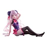 Jiumaocleu Shalltear Bloodfallen Figura sentada en posición sentada, estatua de PVC, estilo Cheongsam, figura coleccionable de fanáticos del anime, 13 cm