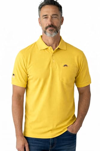 Image of Men Regular fit Polo Neck Front Pocket ||Pocket Embroidery Casual Wear T-Shirt||Half Sleeve Side on Sleeve Embroidery|| Button Closer t Shirt for Men