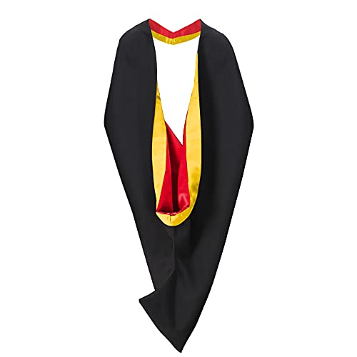 GraduatePro Graduación Hood Academic Bachelor UK University College Diploma Unisex, oro rojo, talla única