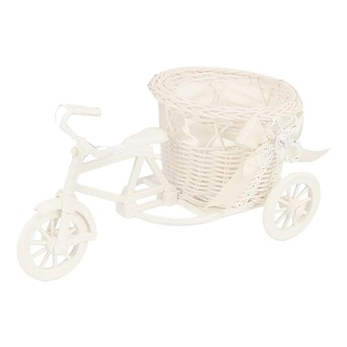 Generic Vintage Bicycle Flower Holder for Home Decor and Events, White, 22cmx10cm