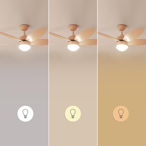 Cecotec - Ventilateur de Plafond avec Lumière EnergySilence Aero 4260 Full Orange - 40 W, Diamètre 106 cm, Lampe Intégrée, Télécommande, Minuterie 8 Heures, 6 Vitesses, 5 Pales, Été/Hiver