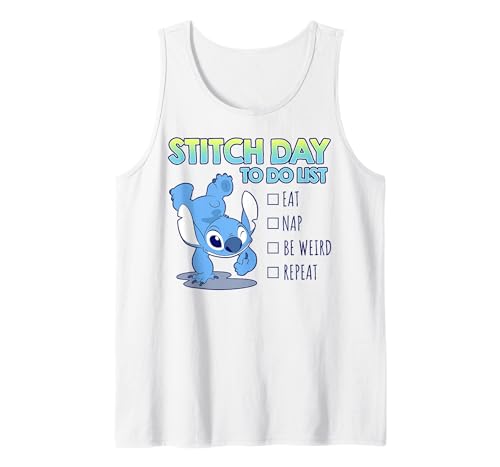 Débardeur Stitch Disney pour homme et femme en coton léger noir