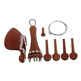 JOINPAYA バイオリン部品 チューニングペグ 顎当て付き テールエンドピン 微ネジ 初心者やプロ向け 簡単取り付け