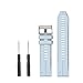 NotoCity Compatible Fenix 5S Plus Band Silicone Sport Watch Bands - Fenix 5S/5S Plus/6S/6S Pro/D2 Delta S - Sea Blue Silver Buckle