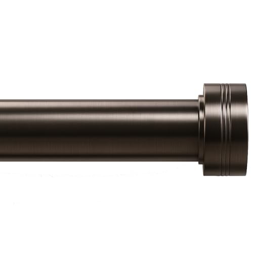 Nickel Curtain Rods for Windows 18-144 Inch,Adjustable Length 1 Inch Diameter Heavy Duty Curtain Rod for Bedroom/Kitchen/Dorm/Apartment/Door