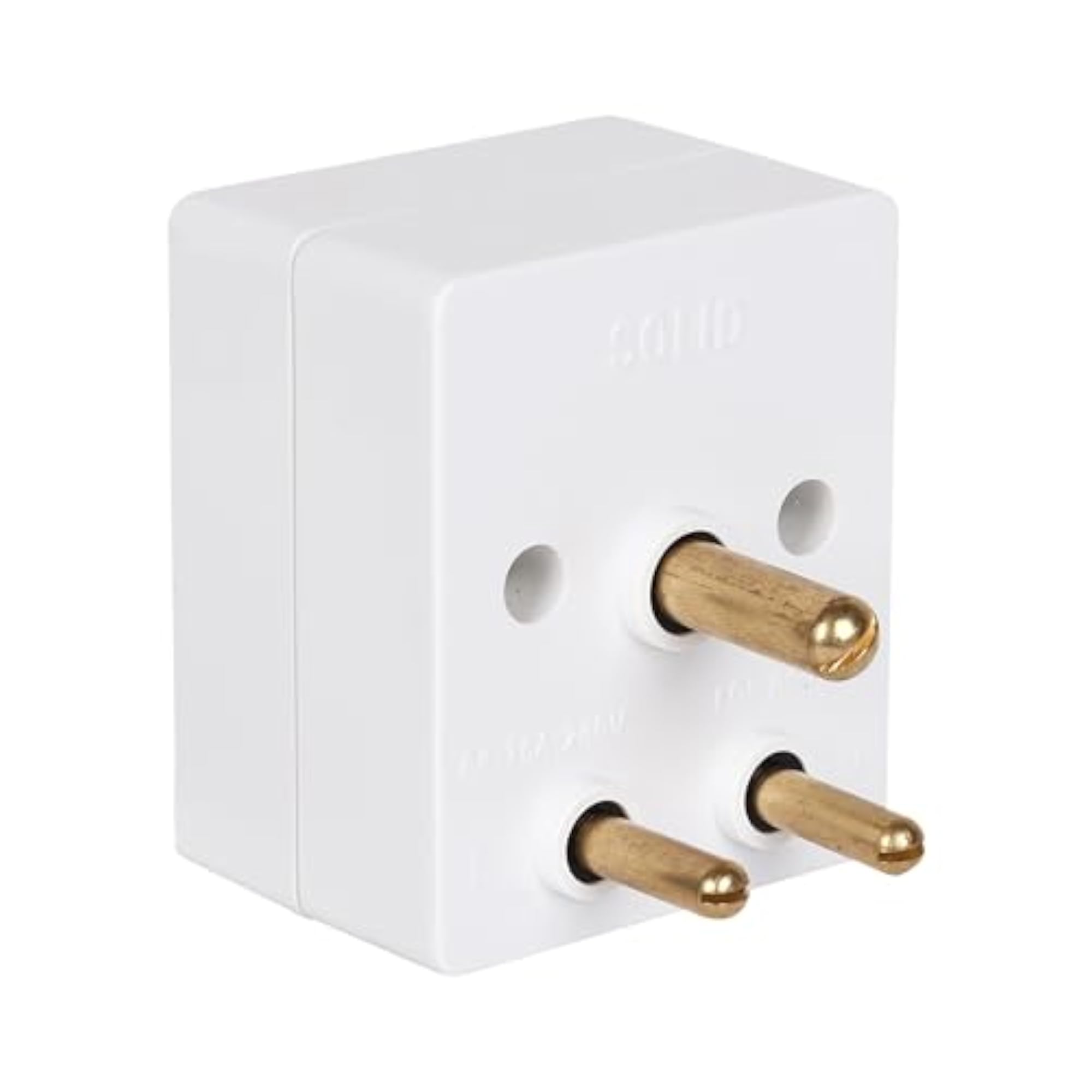 6 Amp Ceramic Inside Solid 3 Pin Conversion Plug, Universal Travel Adapter