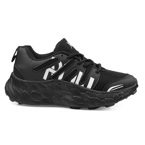 Image of Kraasa Men's Lace Up Running Shoes Comfortable Ultra Light Breathable Non Slip Walking Shoes Casual Fashion Sneakers