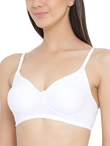 Image of Clovia Women's Cotton Solid Non-Padded Full Cup Wire Free T-Shirt Bra