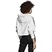 adidas Originals Women's Cropped Hooded Sweatshirt, White, Large