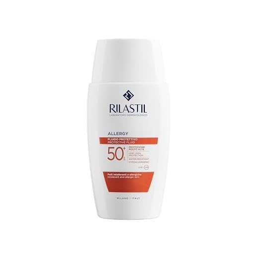 Rilastil - Sun System Allergy 100, Fluido Protector, Protección Muy Alta SFP50+, Protege y Calma, Resistente al Agua, Contra Rayos UVA, UVB y Luz Azul, Para Pieles Alérgicas e Intolerantes - 50 ml