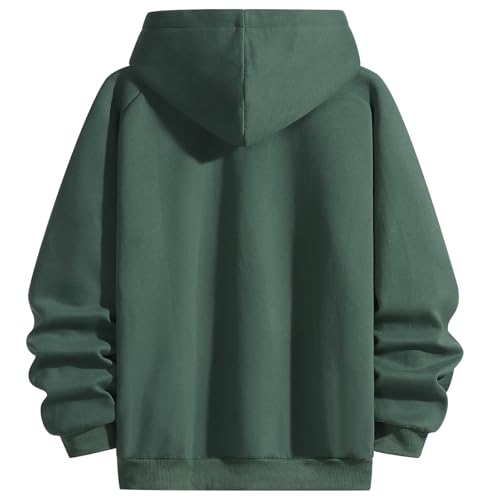 Fleece Hoodies for Men High Neck Sweatshirts Casual Loose Fit Lightweight Techwear Pullover Fall Winter2