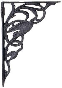 B&P Lamp® 10 1/4" Iron Shelf Bracket, Swallows in Flight, Pair