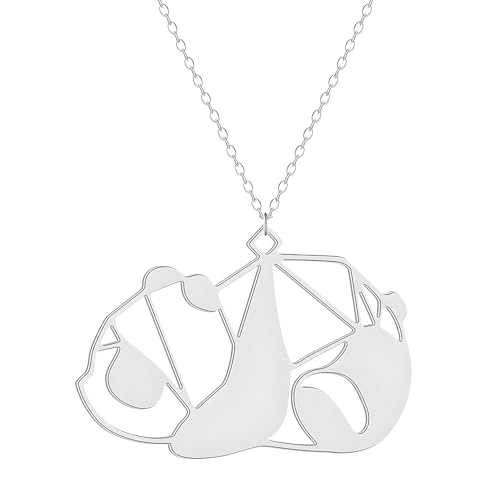 Pendentif panda origami en argent 925 le bijou animalier pour votre quotidien