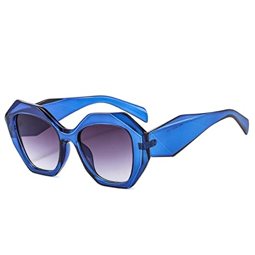 Lunettes de soleil femmes contre l'éblouissement grâce à la grande monture polygonale protectrice