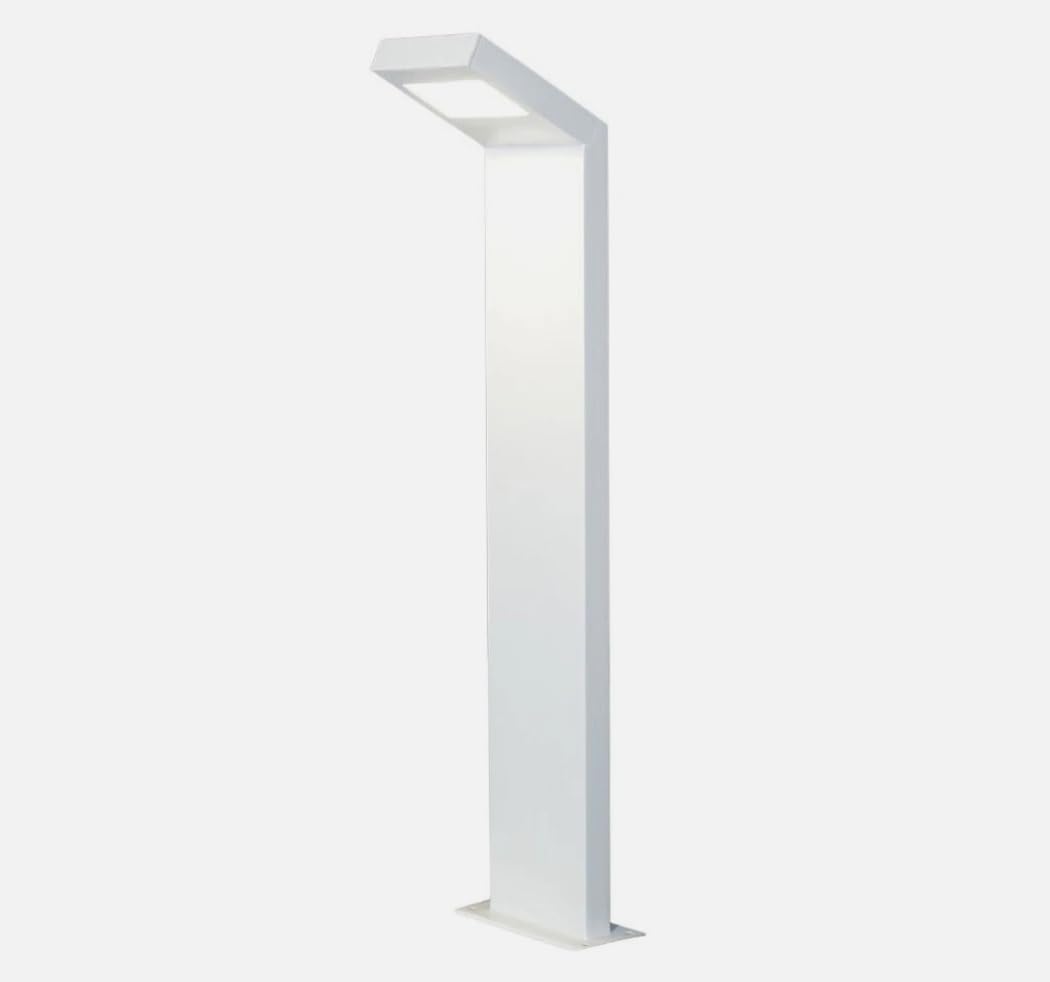 Lampione da Giardino Moderno 10W, Paletto Luce LED Esterno 4000K, IP54 Impermeabile, H580mm, Lampada da Esterno per Vialetti, Cortile, Giardino – Alluminio 954PA-H580 (BIANCO)