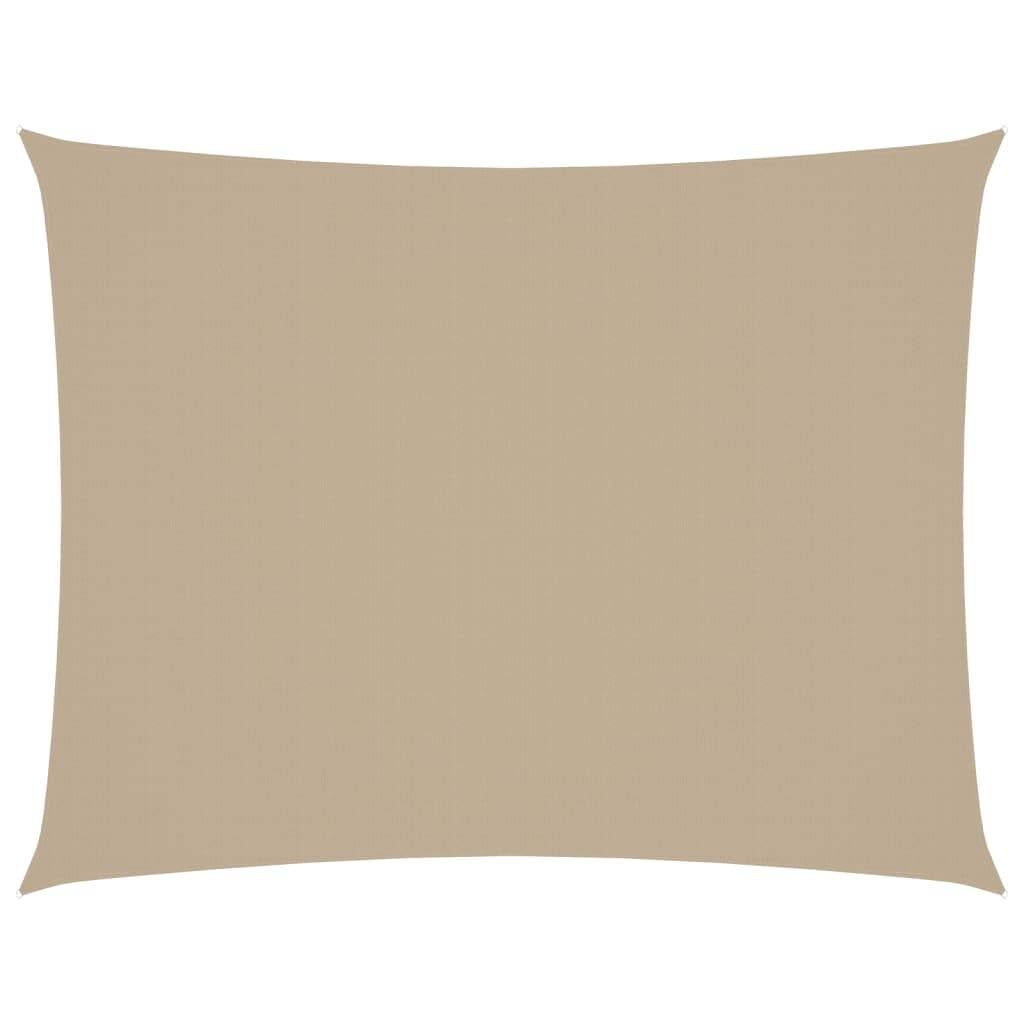 Parasol de patio rectangulaire 6x7m beige et résistant aux uv plein air balcon