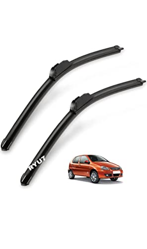 Image of Aerodynamic Design Frameless Wiper Blades Compatible with Indica V2, Size-24 inch 16 inch (Pack of 2)